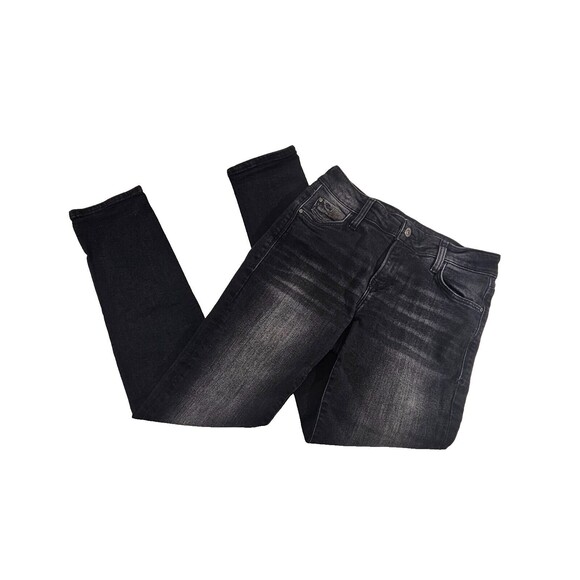 ALK Women's 26 Mavi Jean Co Mid Rise Slim Black Dark Denim Blue Jeans Pants EUC - Picture 1 of 7